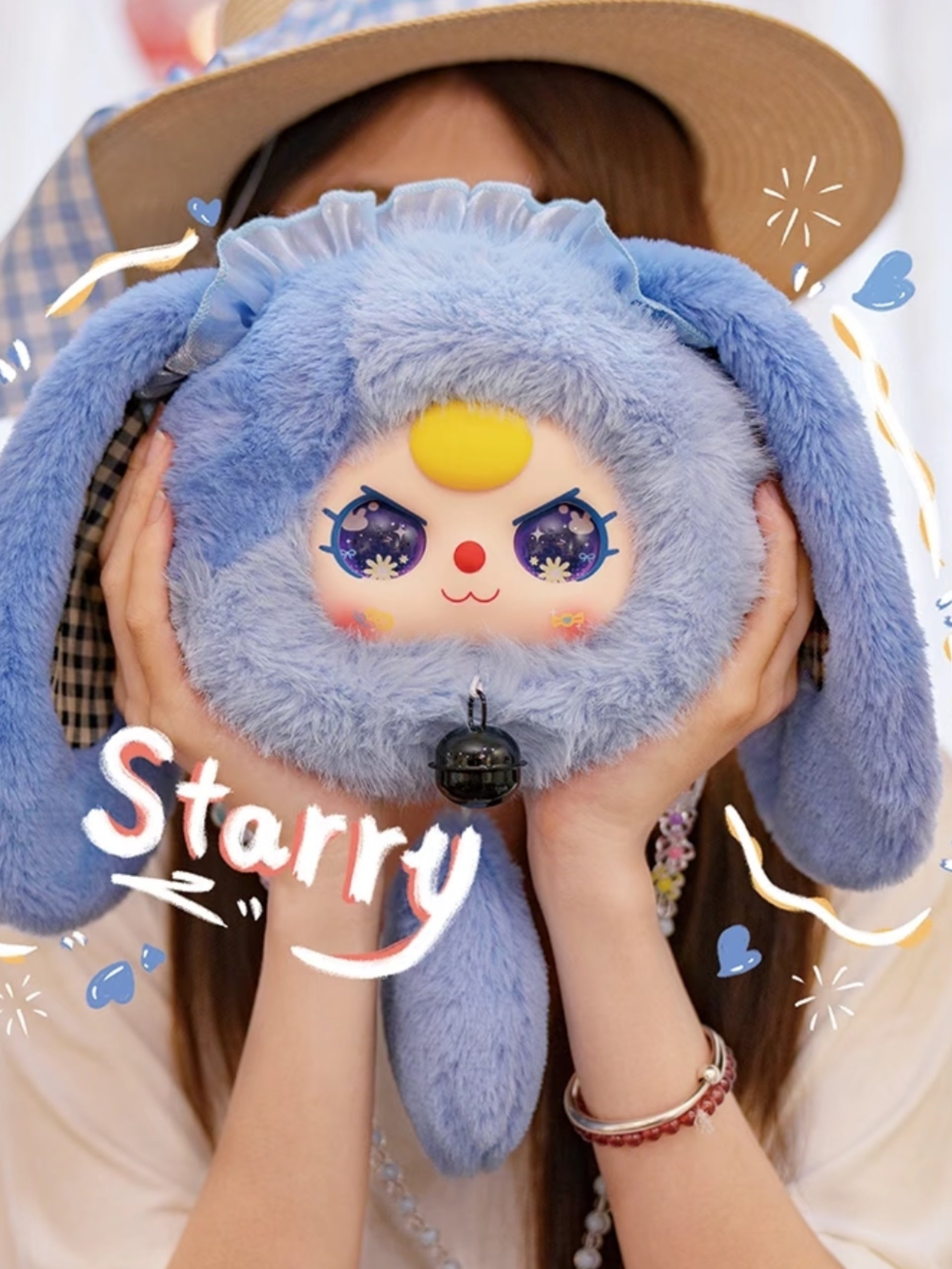 Baby Three-招財ウサギヅッパーバッグめいぐるみブラインドボックス）